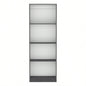 Bookcase Benzoni, Office, Matt Gray/ White