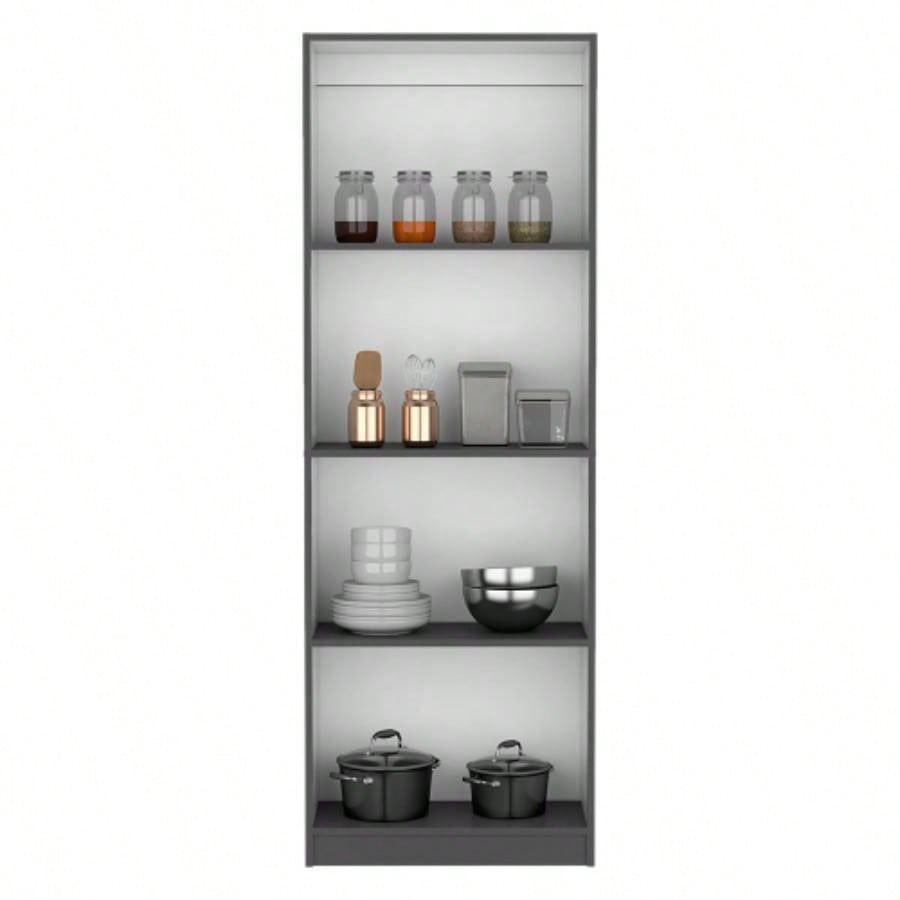 Bookcase Benzoni, Office, Matt Gray/ White