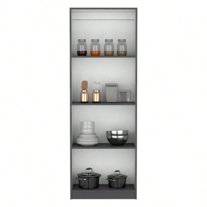 Bookcase Benzoni, Office, Matt Gray/ White