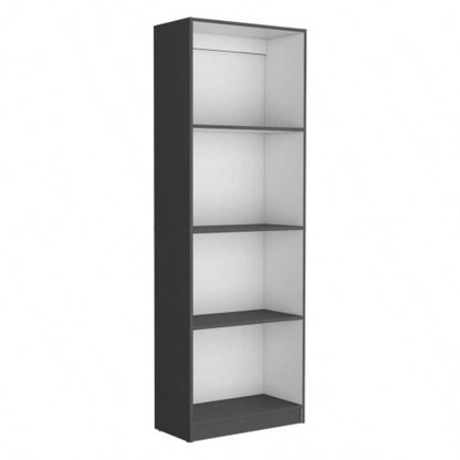 Bookcase Benzoni, Office, Matt Gray/ White
