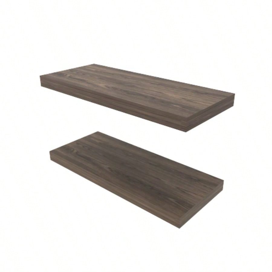 Floating Shelf, Living Room, Dark Walnut