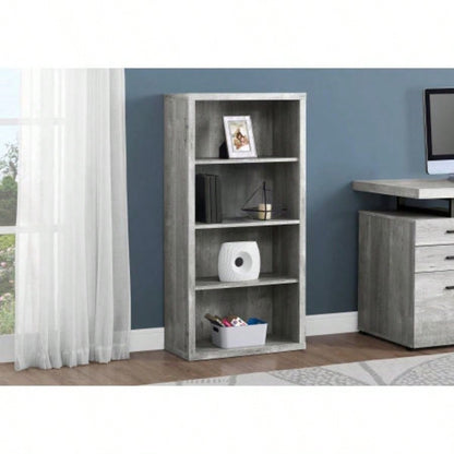 Bookshelf, Bookcase, Etagere, 5 Tier, 48h, Office, Bedroom, Laminate, Contemporary, Modern