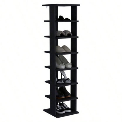 Shoe Rack, Black, Shelves
