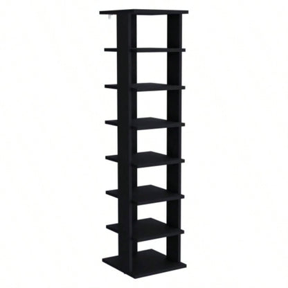 Shoe Rack, Black, Shelves
