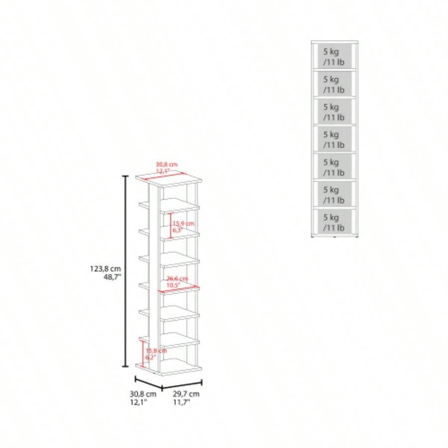 Shoe Rack, Black, Shelves