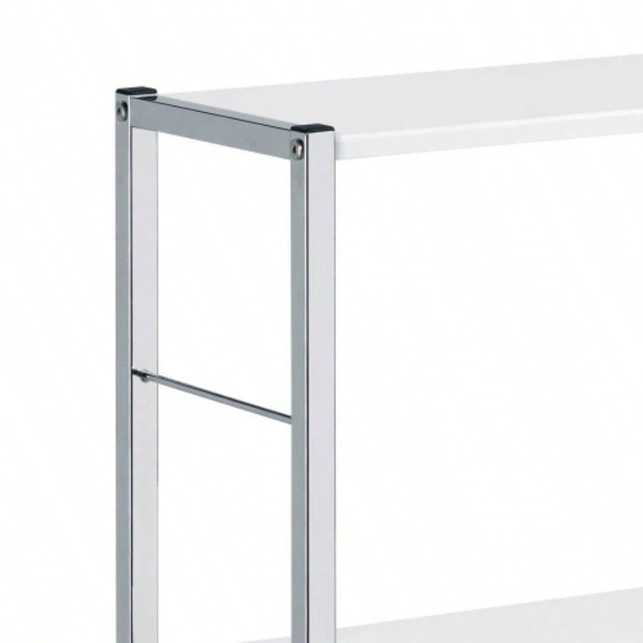 White and 4 - Tier Rectangular Bookshelf