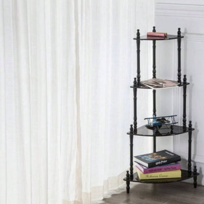 39 Tall 4 - Tier Wooden Standing Corner Shelf, Cherry