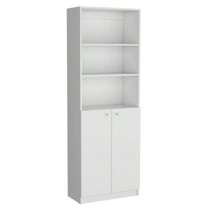 Emery 3 Piece Living Room Set with 3 Bookcases, White