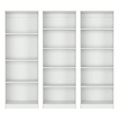 Blende 3 Piece Living Room Set with 3 Bookcases, White