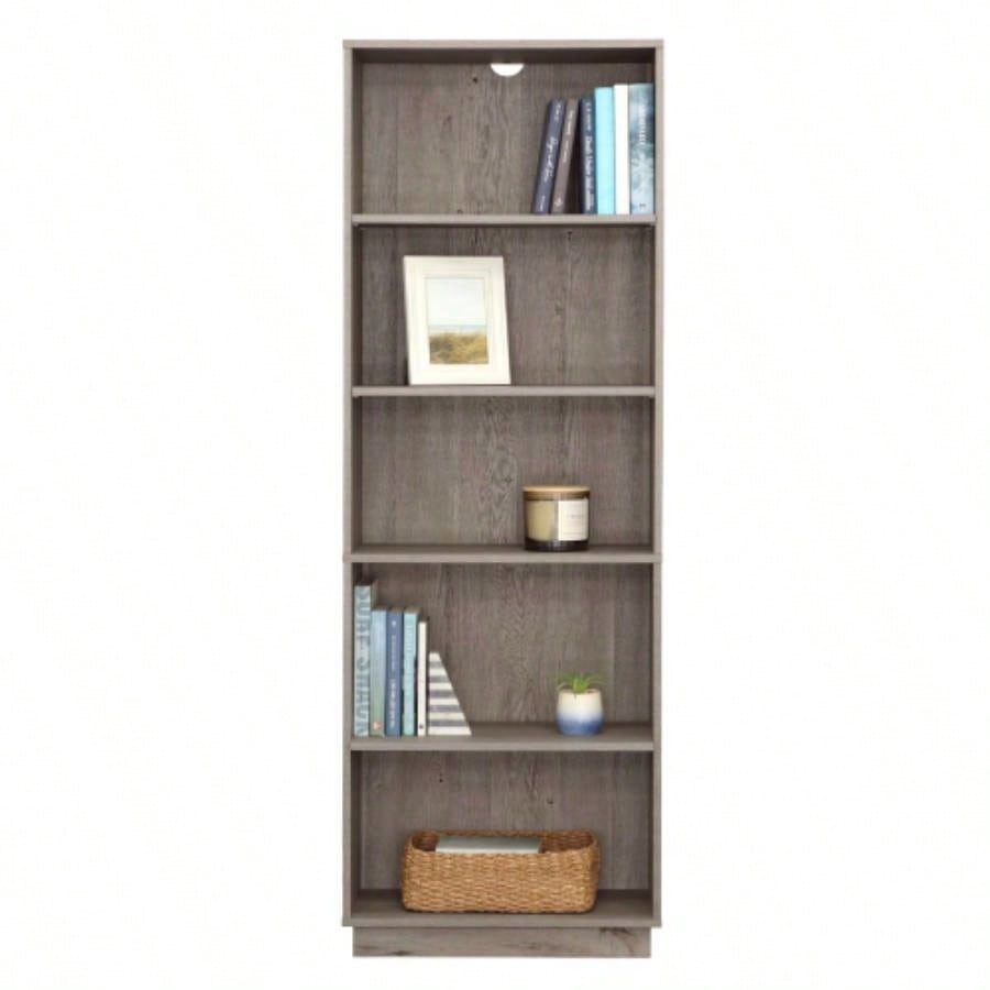 5 - Shelf Bookcase, Gray