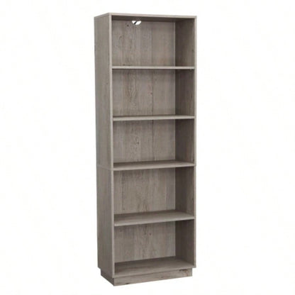 5 - Shelf Bookcase, Gray