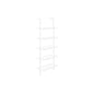 Bookshelf, Bookcase, Etagere, Ladder, 5 Tier, 72h, Office, Bedroom, White Laminate, White Metal, Contemporary, Modern