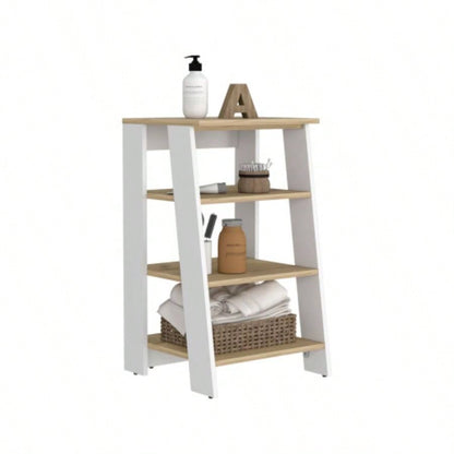 Nashua 4 - Shelf Linen Cabinet Light Oak and White