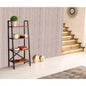 Leon 5 Tier Modern Ladder Bookshelf Organizers, Metal Frame Bookshelf Small Spaces in Your Living Rooms, Office Furniture Bookcase, White