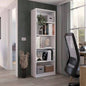 Home 2 - Door Bookcase, Modern Storage Unit With Dual Doors And Multi - Tier Shelves, Natural Oak