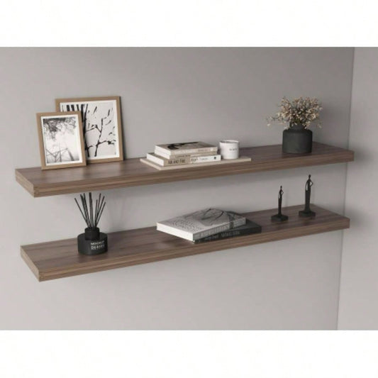 47 Wide Floating Shelves Set of 2, Shelves Wall Decor Bedroom, Bathroom Storage Shelves, Book Shelves Living Room