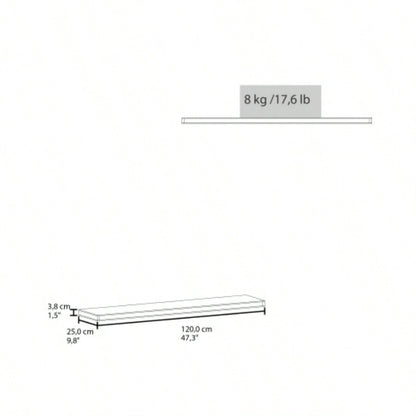 47 Wide Floating Shelves Set of 2, Shelves Wall Decor Bedroom, Bathroom Storage Shelves, Book Shelves Living Room