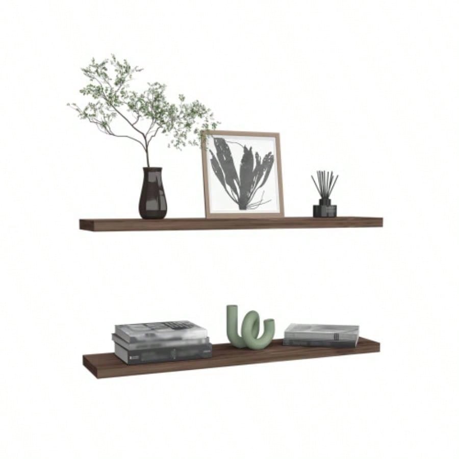 47 Wide Floating Shelves Set of 2, Shelves Wall Decor Bedroom, Bathroom Storage Shelves, Book Shelves Living Room