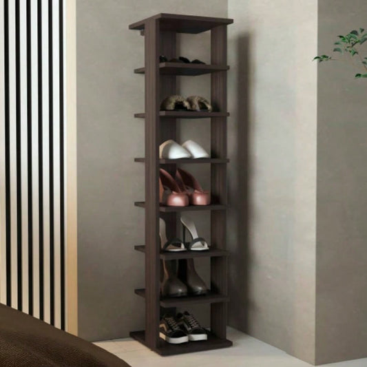 Shoe Rack, Gray Walnut, Shelves