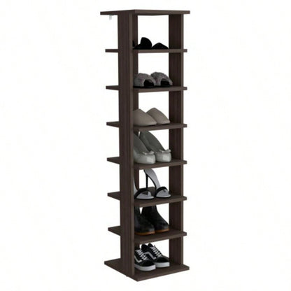 Shoe Rack, Gray Walnut, Shelves