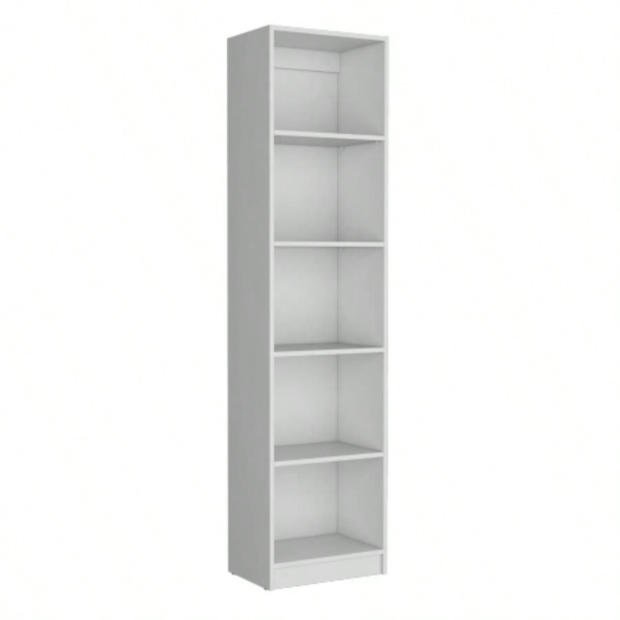 Home 2 - Door Bookcase, Modern Storage Unit With Dual Doors And Multi - Tier Shelves, Natural Oak