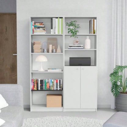 Paonia 2 Piece Living Room Set with 2 Bookcases, White