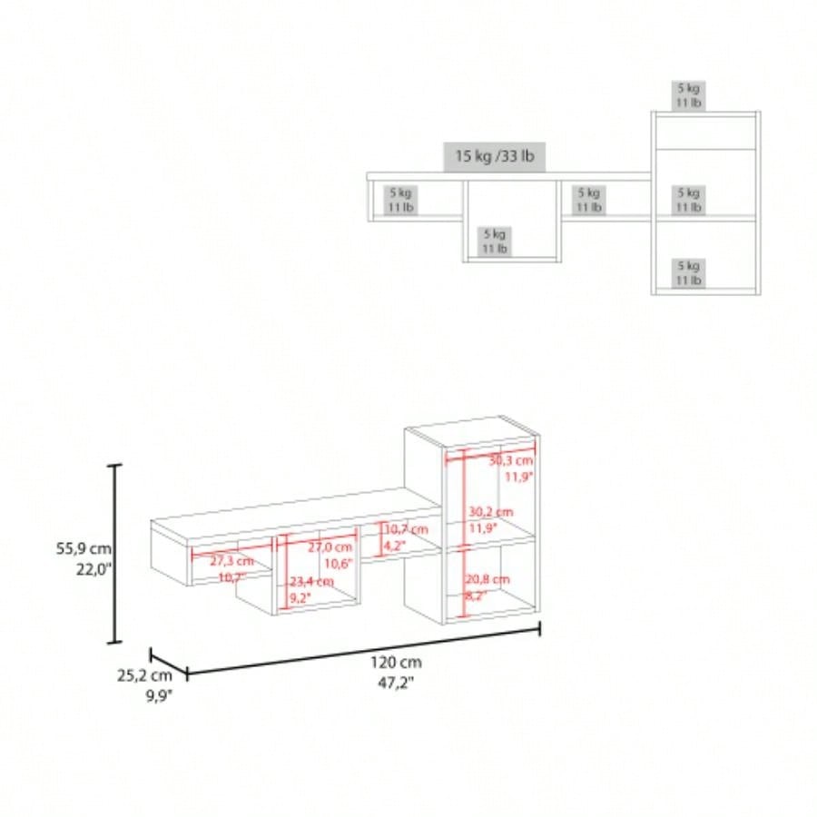 Shelf 22 H, Shelves, White
