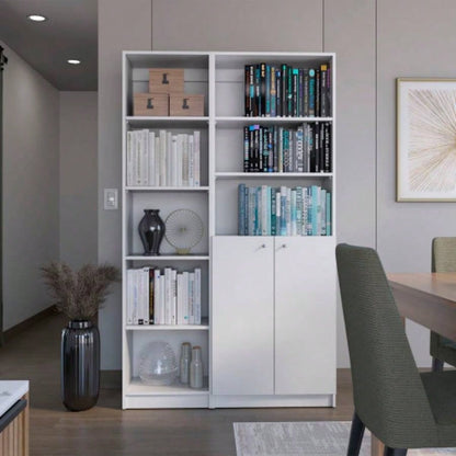 Cedar 2 Piece Living Room Set with 2 Bookcases, White