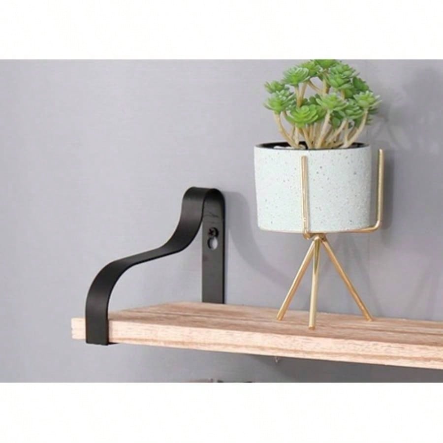 Floating Shelves, Long Wall Shelves Set of 3, Wall Mounted Shelves with Brackets Bedroom, Living Room, Kitchen, Bathroom - Natural Wood