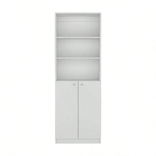 Bookcase Dual - Door Benzoni, Office, White