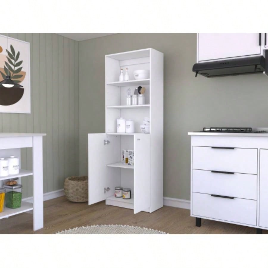 Bookcase Dual - Door Benzoni, Office, White