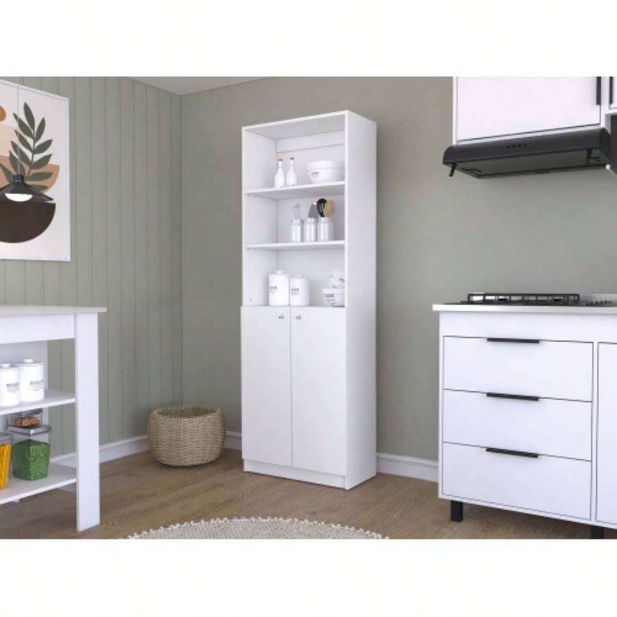 Bookcase Dual - Door Benzoni, Office, White