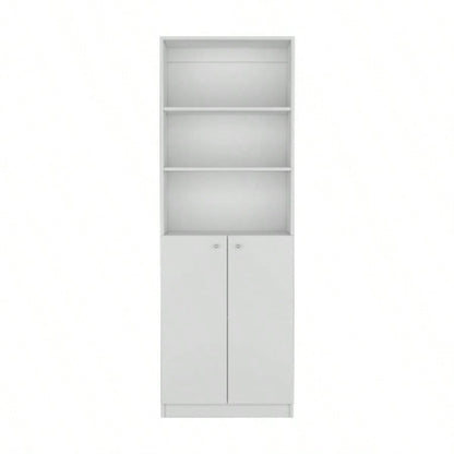 Bookcase Dual - Door Benzoni, Office, White