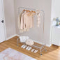 Garment Rack with Basket on Wheels Rolling Clothes Rack Hanging Clothes Heavy Duty Garment Rack, 2 pcs in one carton