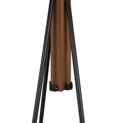 Reclaimed Wood and Metal Freestanding Coat Rack with Hooks use in bedroom, living room