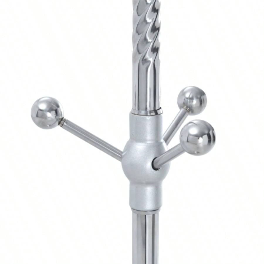 Main Stainless Steel Spray Painted Hanger, Modern Silver Stainless Steel Coat Rack, Solid Wood Reinforcement At Bracket, 72 Inch Raised Design With Detachable Bracket Gold Optional