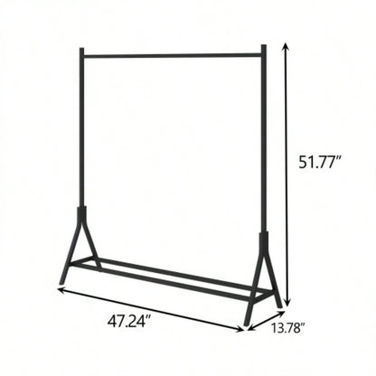 Garment Rack Freestanding Hanger Multi - functional Single pole Bedroom Clothing Rack Bedroom, Black
