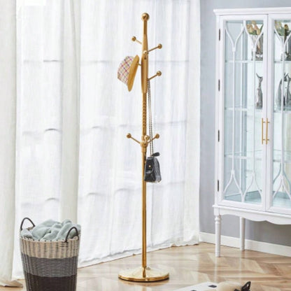 Main Stainless Steel Spray Painted Hanger, Modern Silver Stainless Steel Coat Rack, Solid Wood Reinforcement At Bracket, 72 Inch Raised Design With Detachable Bracket Gold Optional