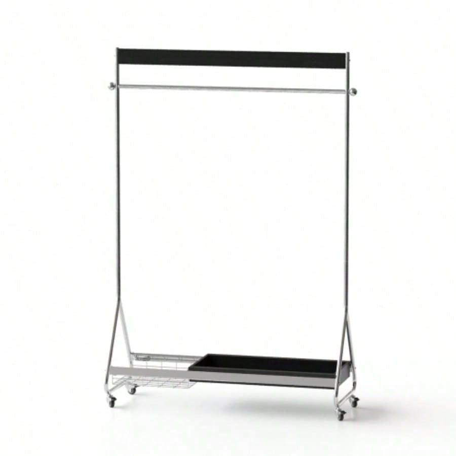 Leon clothes hanger black antique American clothes and hat rack retro home portable stainless steel bedroom floor storage shelf