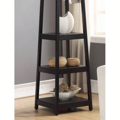Vassen Coat Rack/ 3 - Tier Storage Shelves in Black