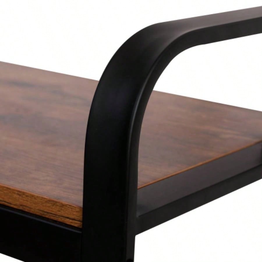 Coat Rack, Hall Tree with Shoe Entryway, Entryway with Coat Rack, 4 - in - 1, with 9 Removable Hooks, a Hanging Rod, 13.8x 25.2x 72.8 Inches, Rustic Brown and Black