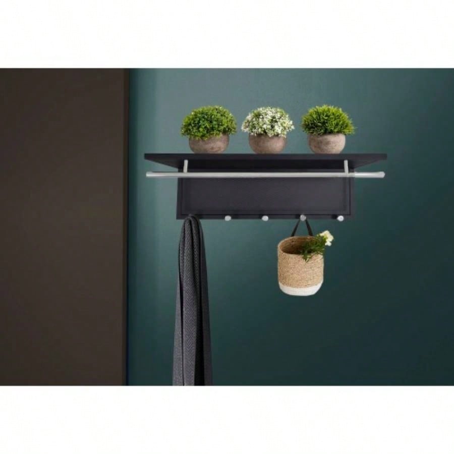 Esyspot Metal Powder Coating Hook Wall Mounted with Shelf