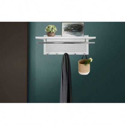 Esyspot Metal Powder Coating Hook Wall Mounted with Shelf