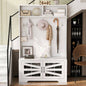 U - Can 43.3 Entryway with Coat Rack, 3 - in - 1 Design and Adjustable Shelves, Hall Tree with Hooks Entrance, Living Room