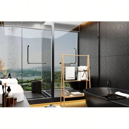 Ladder Towel Rack with Storage Shelf