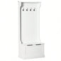 HOMCOM Hall Tree with Coat Rack, Storage and Sitting, White