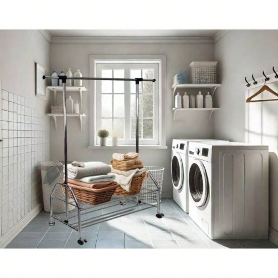 Metal Clothes Rack Extendable Bar