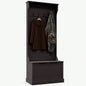 HOMCOM 28 3 - In - 1 Entryway Hall Tree with Storage, Coat Rack with Four Hooks and Shoe Storage, Black