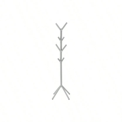 Coat Rack, Hall Tree, Standing, 8 Hooks, Entryway, 70h, Bedroom, Metal, Contemporary, Modern