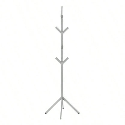 Coat Rack, Hall Tree, Standing, 8 Hooks, Entryway, 70h, Bedroom, Metal, Contemporary, Modern
